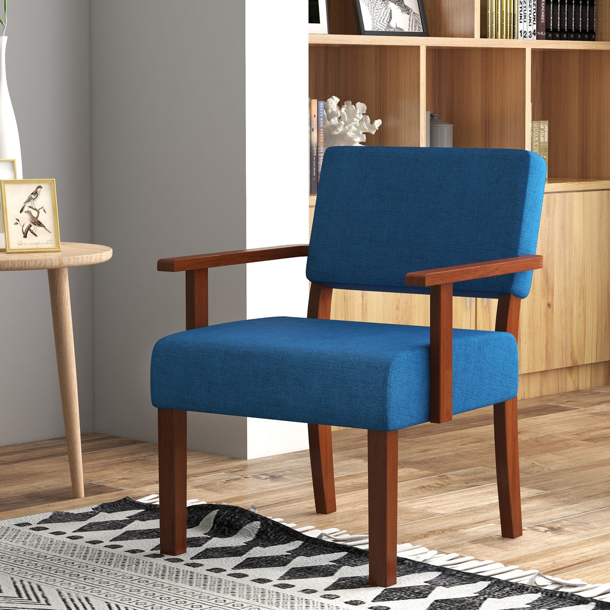 Linen Accent Chair, Soft Padded Seat, Blue Sofas & Loveseats at Gallery Canada