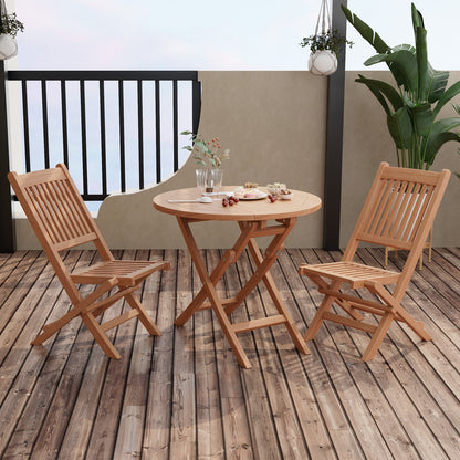 Outdoor Bistro Set, Slatted Seat And Tabletop Patio Dining Sets at Gallery Canada