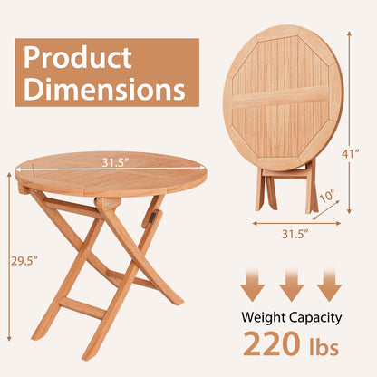 Outdoor Bistro Set, Slatted Seat And Tabletop Patio Dining Sets at Gallery Canada