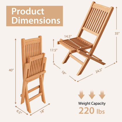 Outdoor Bistro Set, Slatted Seat And Tabletop Patio Dining Sets at Gallery Canada