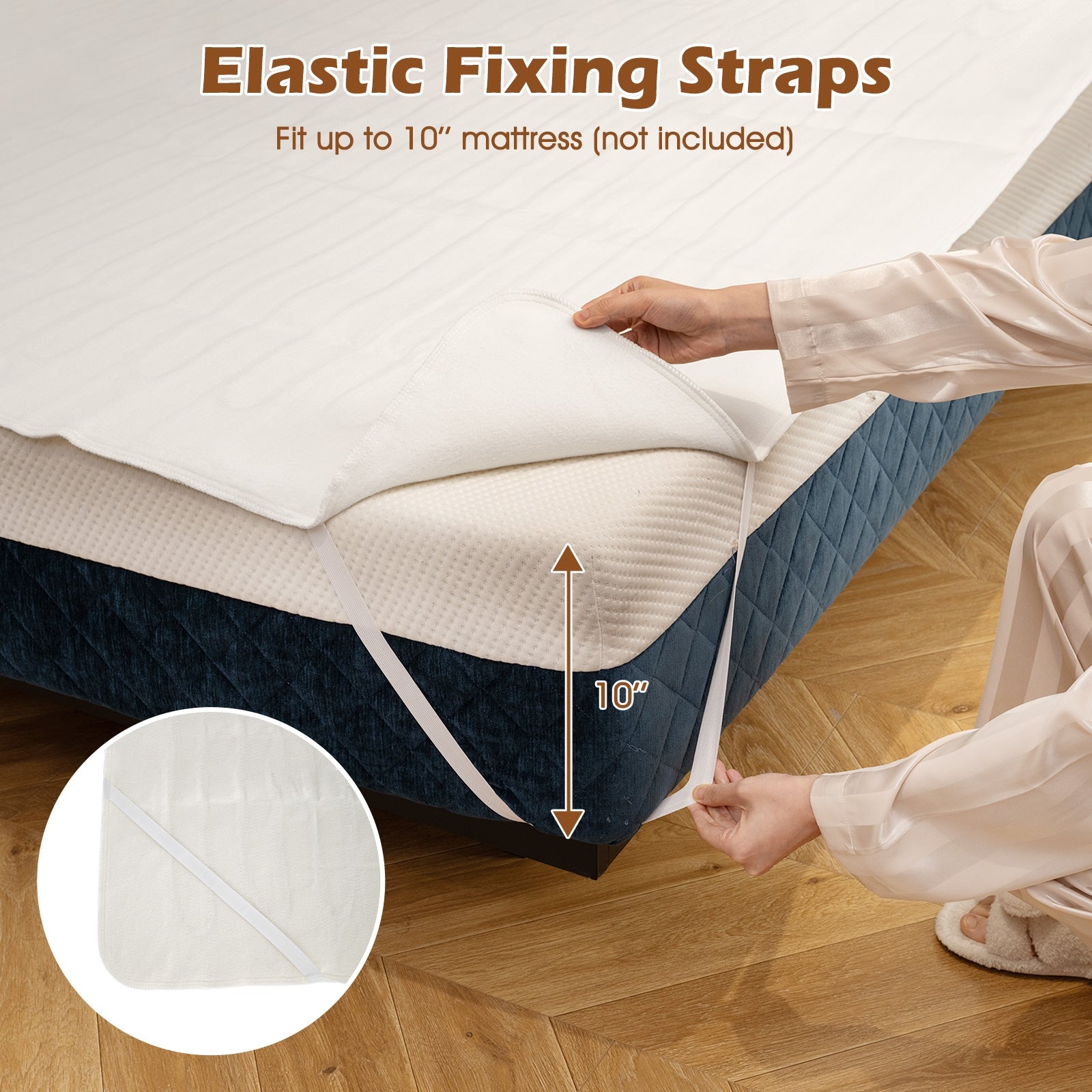 Electric Bed Warmer, Dual Controller, 9 Heat Settings, Queen Size, White Bedding at Gallery Canada