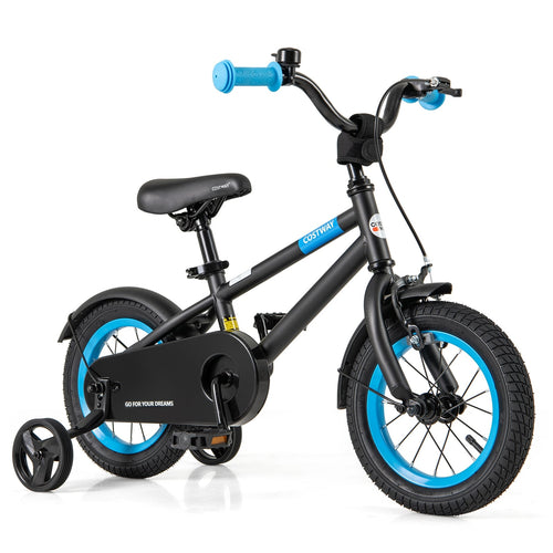 Kids Bike, Adjustable Handlebar, Saddle, 12 Inches, Black