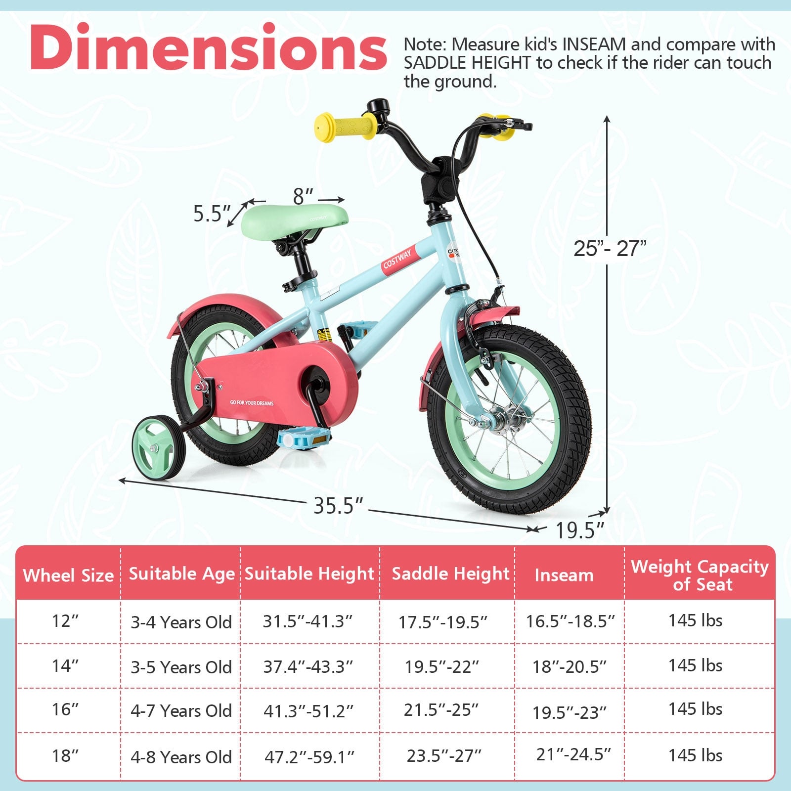 Kids Bike, Adjustable Handlebar And Saddle, 12 Inches, Blue Kids Bike at Gallery Canada
