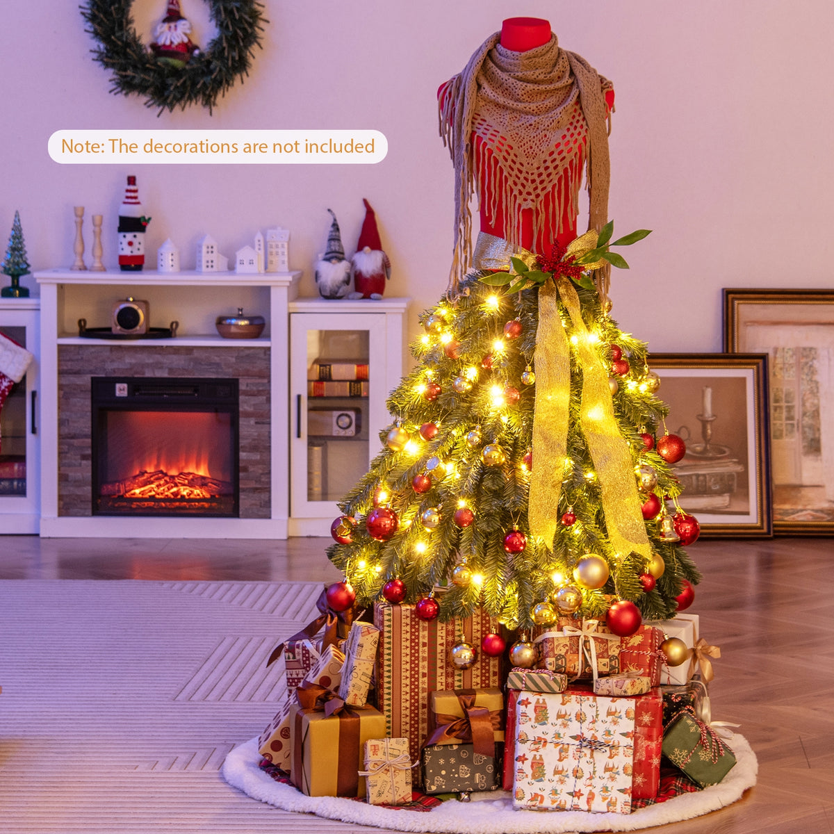 5 FT Pre-Lit Artificial Christmas Tree, Green Christmas Tree at Gallery Canada