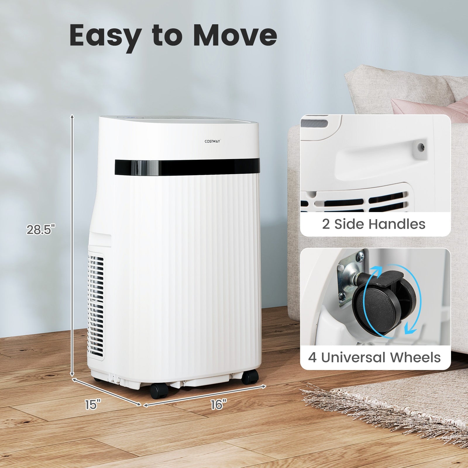 12000 BTU Portable Air Conditioner, 3 In 1, White Portable Air Conditioners at Gallery Canada