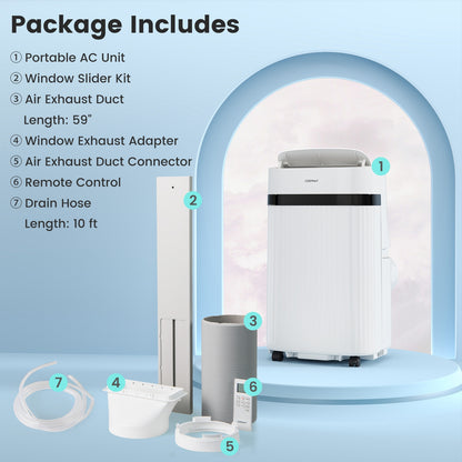 12000 BTU Portable Air Conditioner, 3 In 1, White Portable Air Conditioners at Gallery Canada