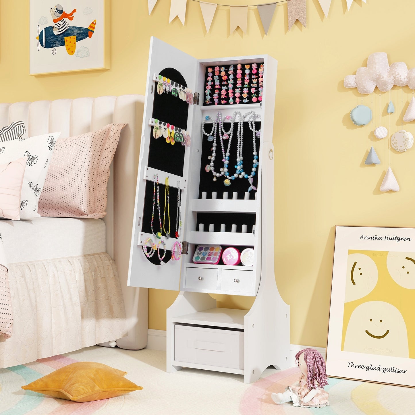 Kids Jewelry Armoire Cabinet, Freestanding With Storage, White Kids Vanities at Gallery Canada