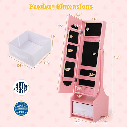 Kids Jewelry Armoire Cabinet With Storage, Pink Kids Vanities at Gallery Canada