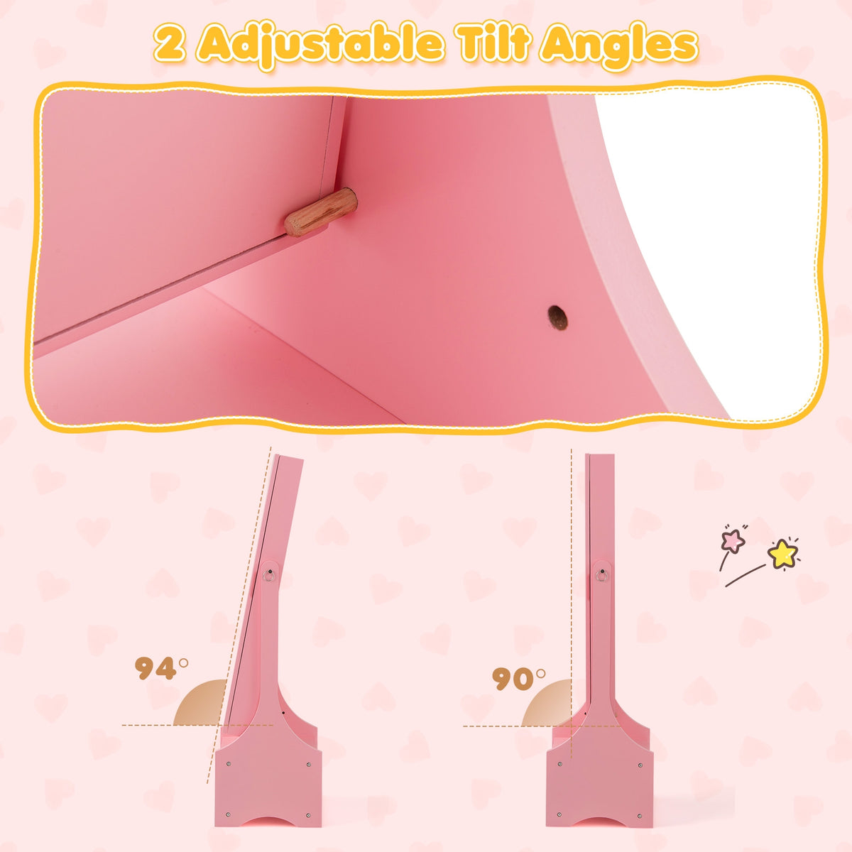 Kids Jewelry Armoire Cabinet With Storage, Pink Kids Vanities at Gallery Canada