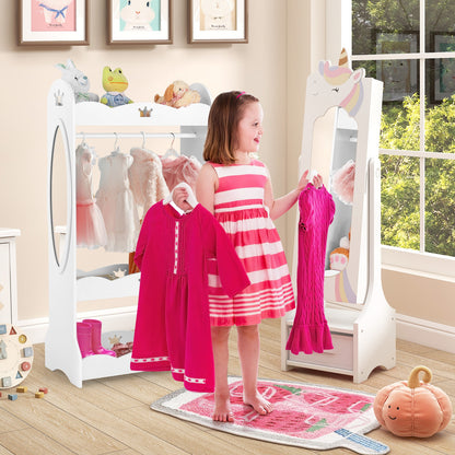 Kids Jewelry Armoire Cabinet, With Storage And 2 Tilt Angles, White Kids Vanities at Gallery Canada