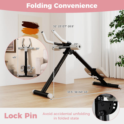 Adjustable Abdominal Trainer, Foldable Ab Cruncher, Black Rowing Machines at Gallery Canada
