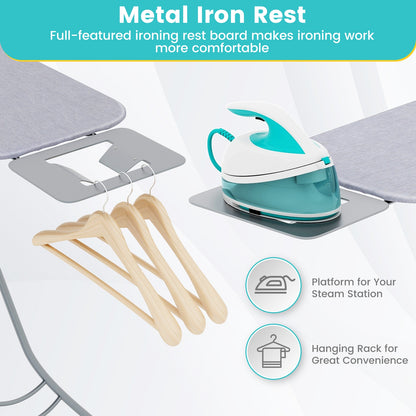 Foldable Ironing Board With Iron Rest, Adjustable Height, Gray Dryers at Gallery Canada