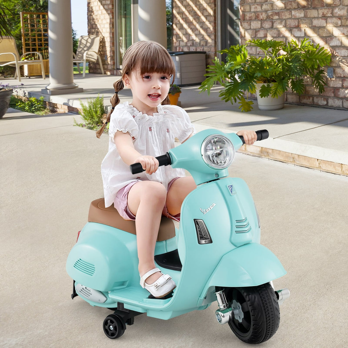 Kids Ride On Motorcycle, LED Headlight, Horn Sound, Green Powered Ride On Toys at Gallery Canada