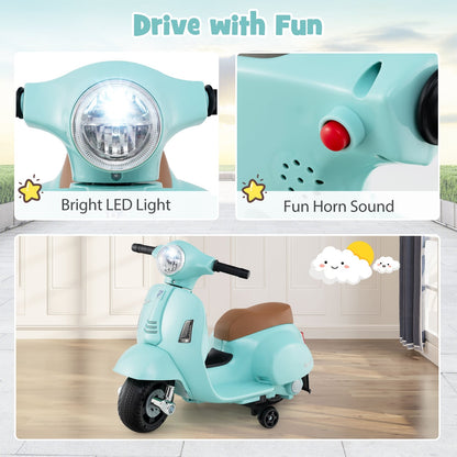 Kids Ride On Motorcycle, LED Headlight, Horn Sound, Green Powered Ride On Toys at Gallery Canada