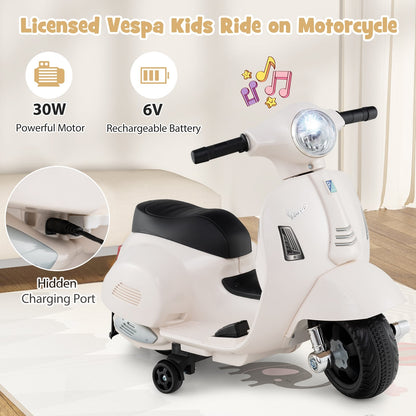 Kids Ride On Motorcycle With LED Headlight, Horn Sound, White Powered Ride On Toys at Gallery Canada