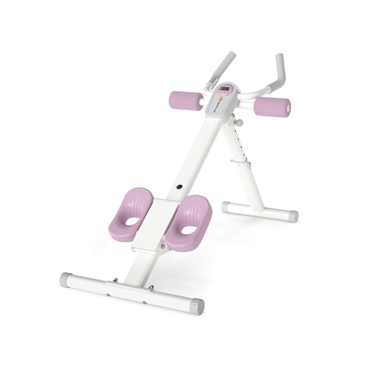 Adjustable Abdominal Trainer, Foldable Ab Cruncher, White Rowing Machines White at Gallery Canada