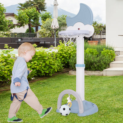 4-In-1 Kids Basketball Hoop, Moon-Shaped Electronic Scoreboard Play Set, Blue Baby Gyms & Playmats at Gallery Canada