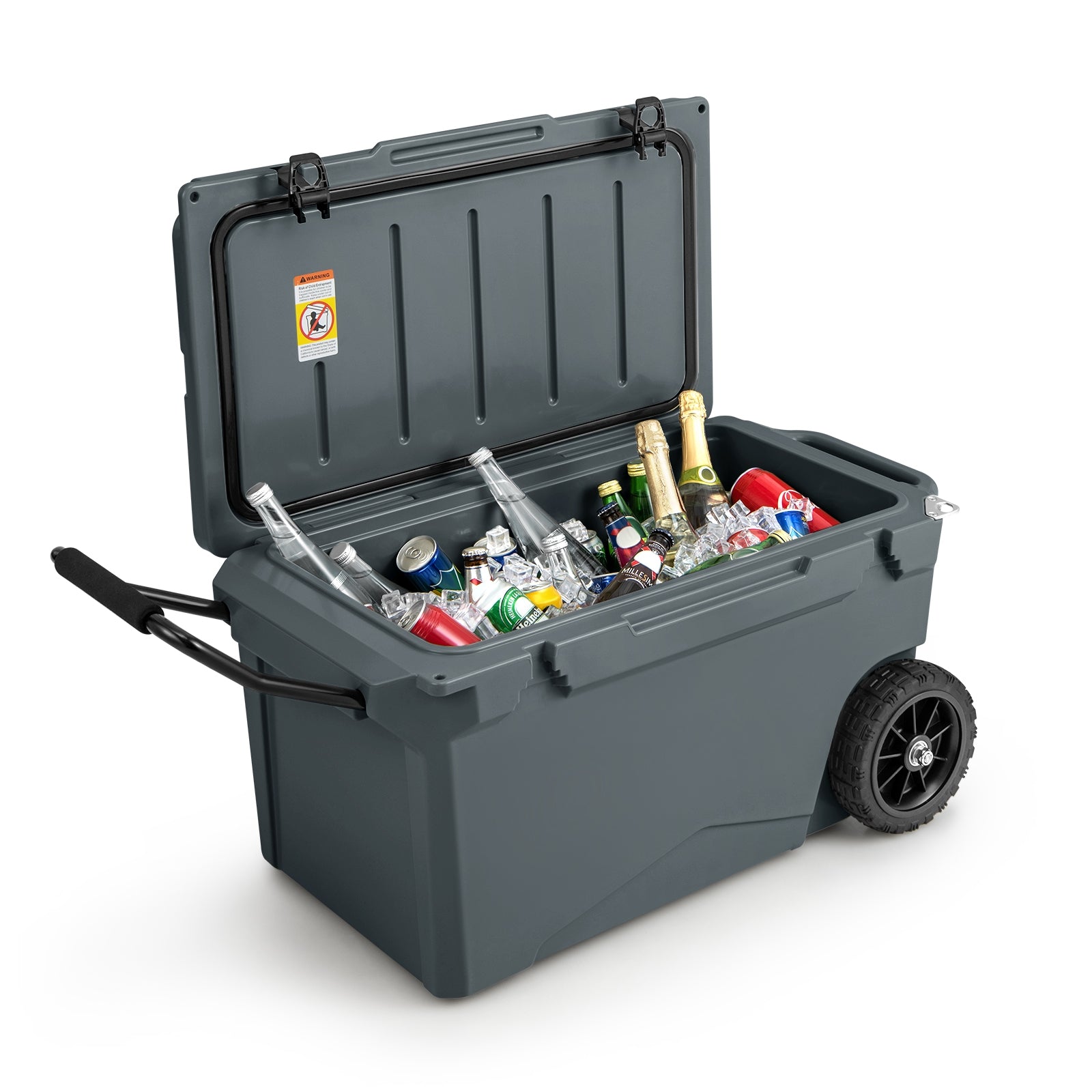 75 Quart Portable Cooler, Rotomolded Ice Chest, Gray Coolers at Gallery Canada