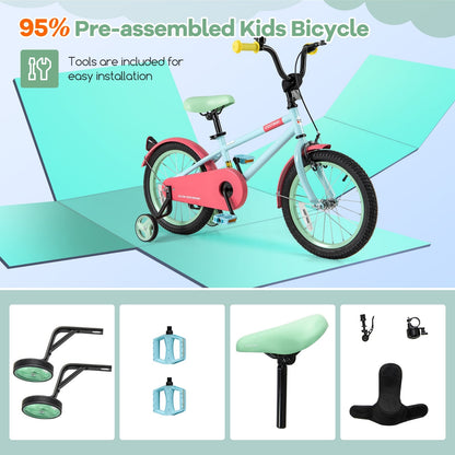 Kids Bike, Adjustable Handlebar And Saddle, 16 Inches, Blue Kids Bike at Gallery Canada