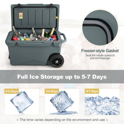 75 Quart Portable Cooler, Rotomolded Ice Chest, Gray Coolers at Gallery Canada