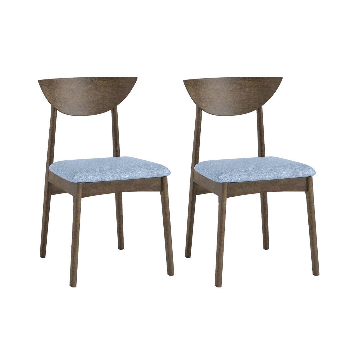 Wooden Dining Chair Set, Rubber Wood Leg, Brown Dining Chairs Brown at Gallery Canada