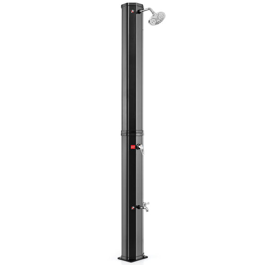 7.5 Feet 15.9 Gallon Solar Heated Outdoor Shower, Black Portable Toilets & Showers Black at Gallery Canada