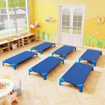 Portable Stackable Daycare Cot, 53 Inch, Blue Toddler Beds at Gallery Canada