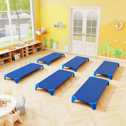 Portable Stackable Daycare Cot, 52 Inch, Blue Toddler Beds at Gallery Canada