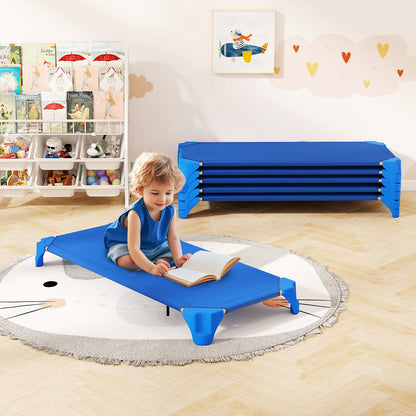 Portable Stackable Daycare Cot, 52 Inch, Blue Toddler Beds at Gallery Canada