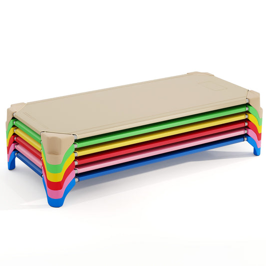 Portable Stackable Daycare Cot, 52 Inch, Kids Sleeping Bed, Multicolor Toddler Beds Multicolor at Gallery Canada