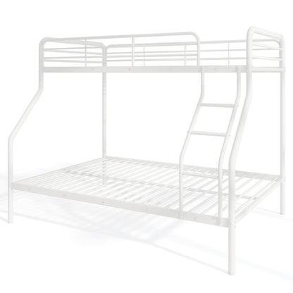 Twin Over Full Bunk Bed, With Ladder And Guardrails, White Bunk Bed Frame at Gallery Canada