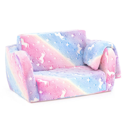 Folding Kids Couch With Blanket, Glow In The Dark, Multicolor Kids Chairs & Seating at Gallery Canada