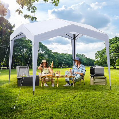 Pop Up Canopy Tent With Wheeled Bag, 8 Stakes 4 Ropes, White Canopies at Gallery Canada
