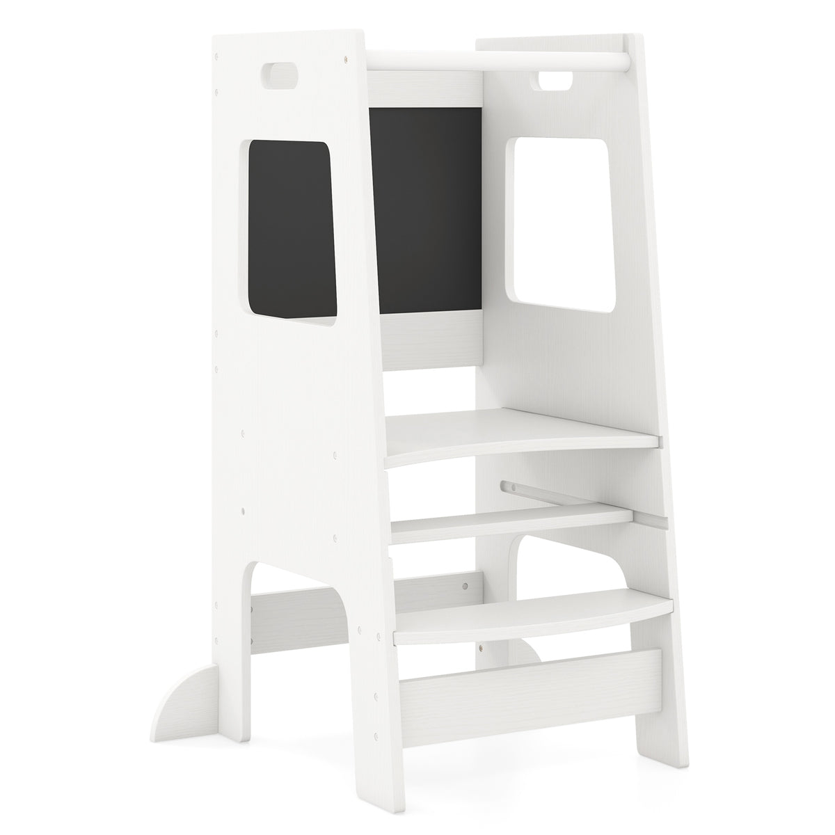 Toddler Kitchen Step Stool, Adjustable Height, White Toddler & Kids Furniture at Gallery Canada