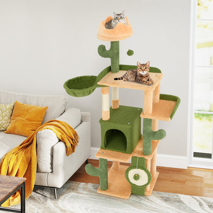63 Inch Cat Tree, Sisal Scratching Posts, Green Cat Trees Condos & Scratchers at Gallery Canada