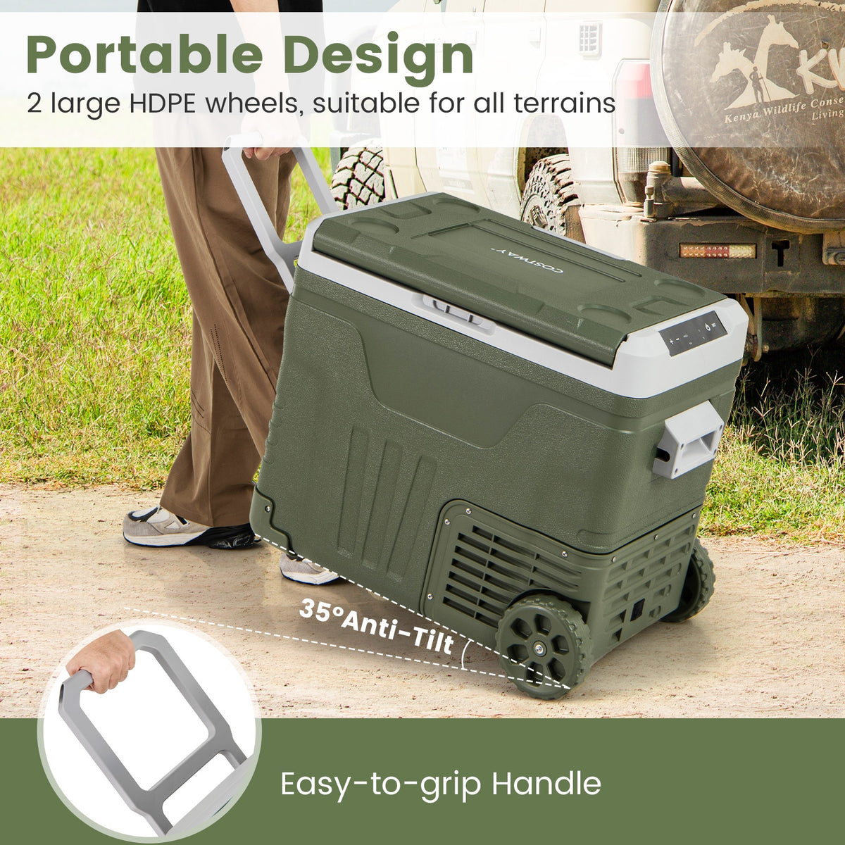 12 Volt Portable Car Refrigerator, 50L Adjustable Range Coolers at Gallery Canada