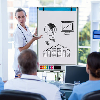 Height-Adjustable Mobile Whiteboard With Round Stand Paper Clips, Green Home Office at Gallery Canada
