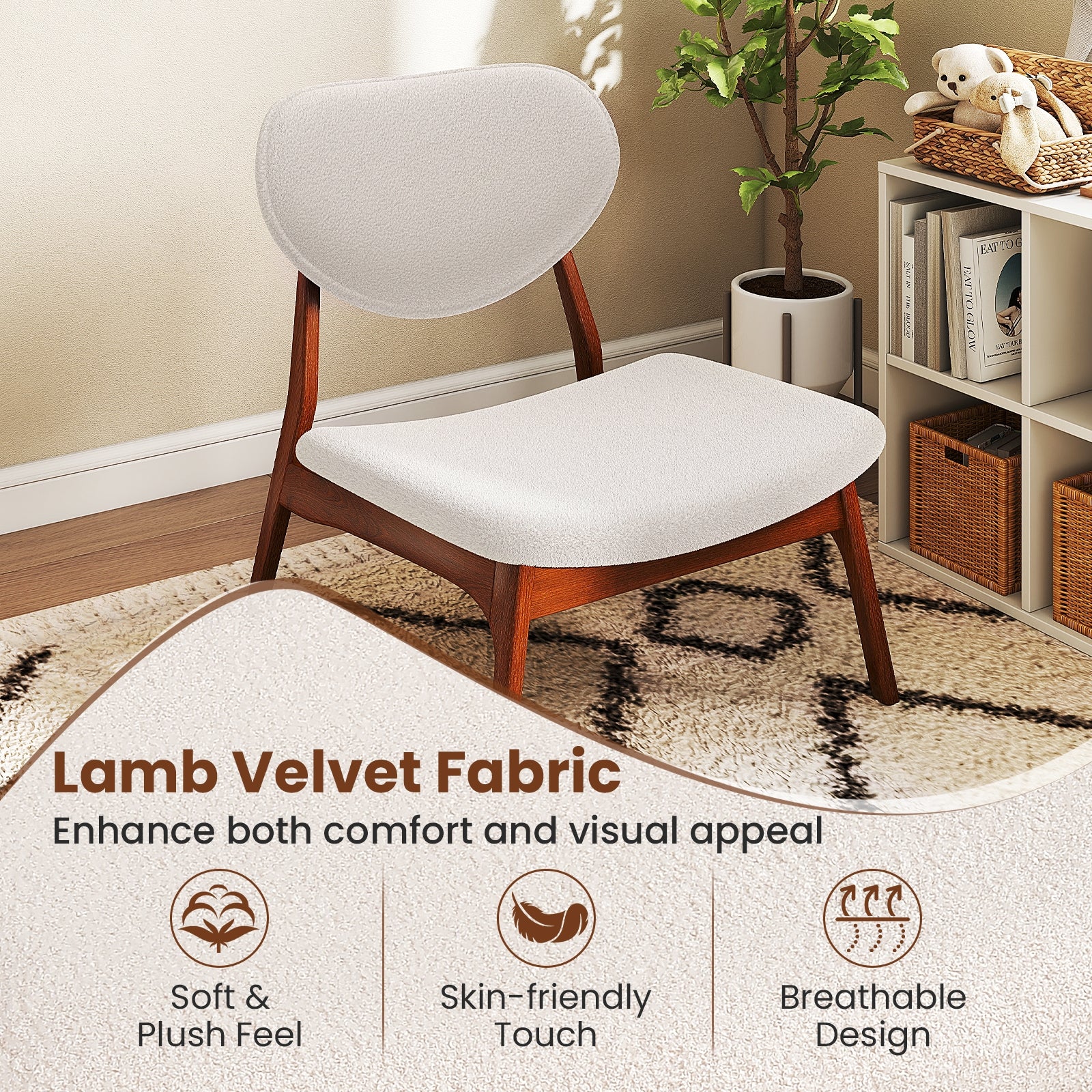Accent Chairs Set Of 2 With Side Table, Solid Wood Frame, Beige Accent Chairs at Gallery Canada