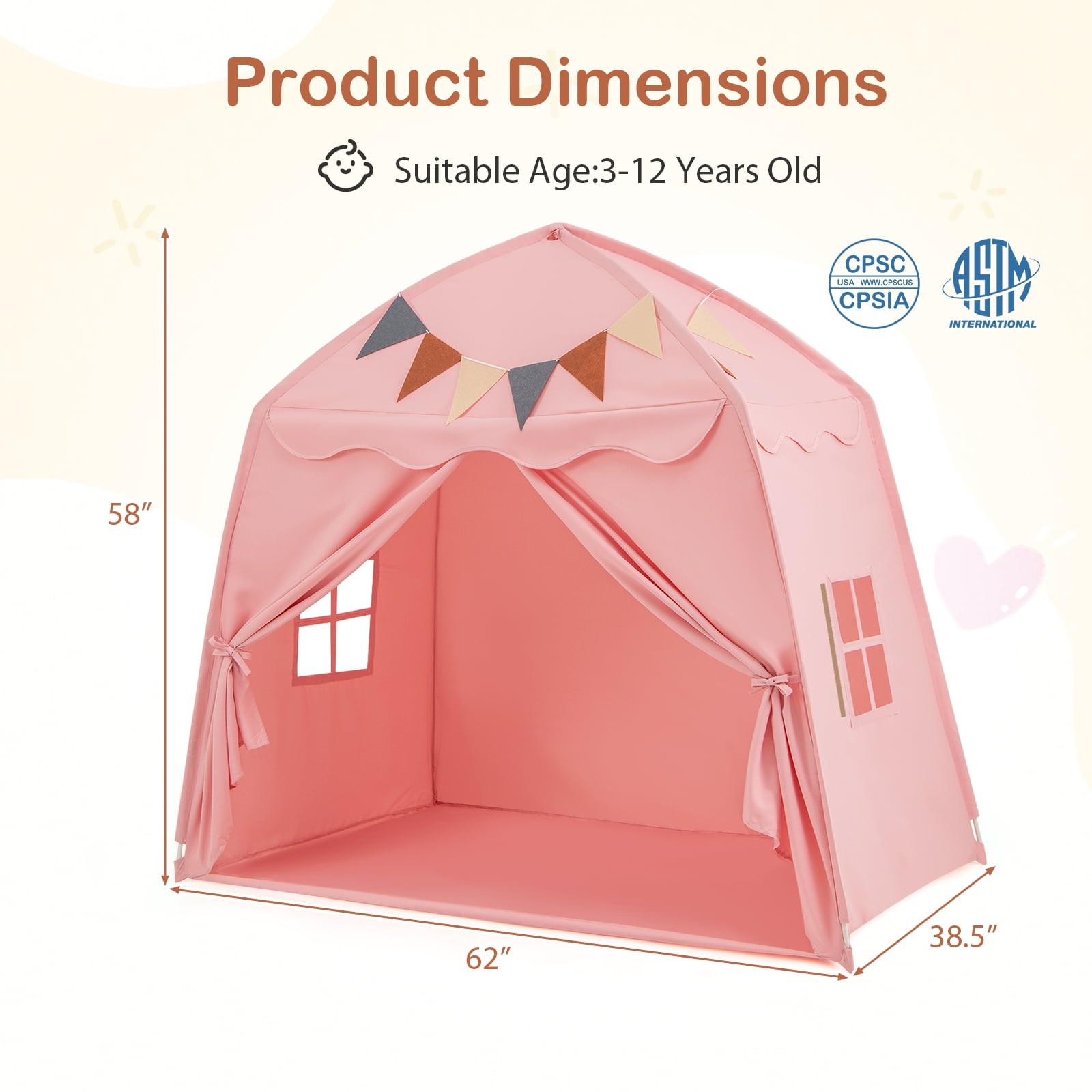 Kids Play Tent Bed Tent, Extra Large, Pink Play Tents & Playhouse at Gallery Canada