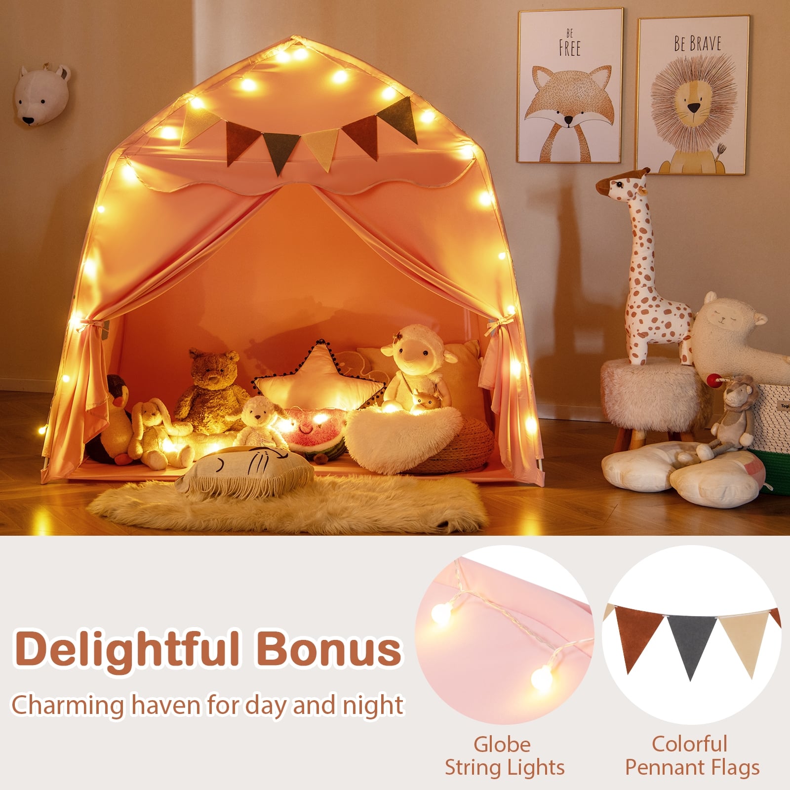 Kids Play Tent Bed Tent, Extra Large, Pink Play Tents & Playhouse at Gallery Canada