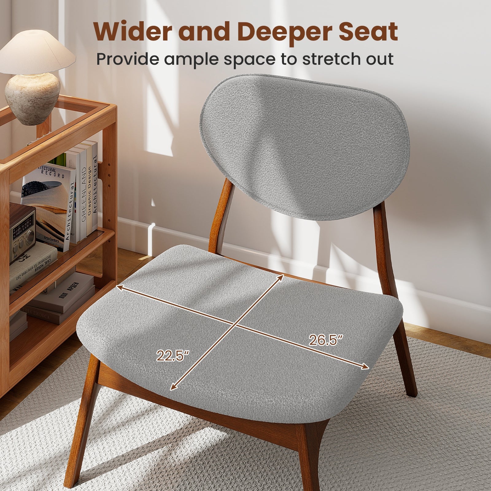 Accent Chairs Set of 2 with Side Table, Solid Wood Frame, Gray Accent Chairs at Gallery Canada