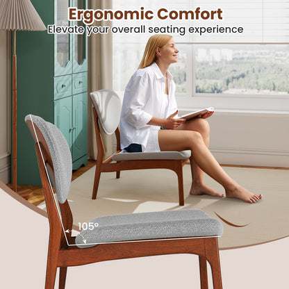 Accent Chairs Set of 2 with Side Table, Solid Wood Frame, Gray Accent Chairs at Gallery Canada