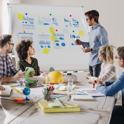 48 x 36 Inches Rolling Whiteboard, Magnetic Surface, White Home Office at Gallery Canada
