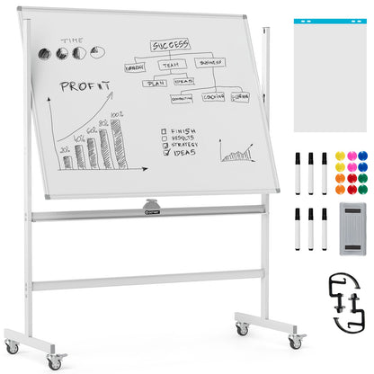 48 x 36 Inches Rolling Whiteboard, Magnetic Surface, White Home Office at Gallery Canada