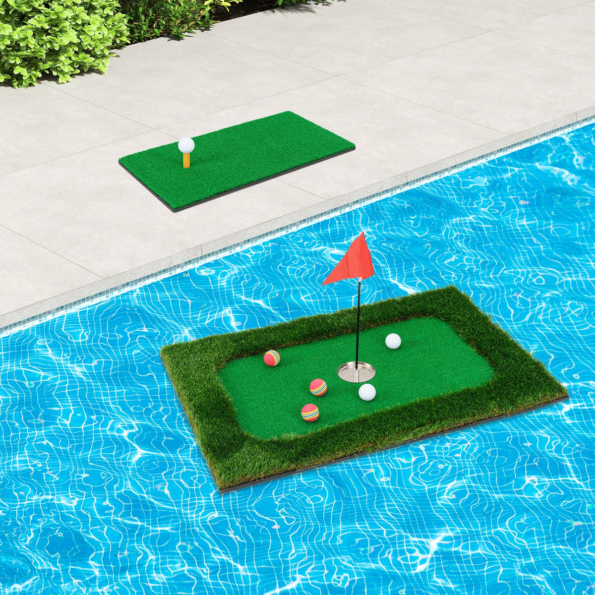 Floating Golf Green For Pool, 6 Golf Balls And Flag, Green Golf at Gallery Canada