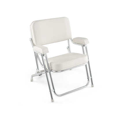 Portable Aluminum Boat Deck Beach Chair, Cushioned Seat, White Water Sports at Gallery Canada