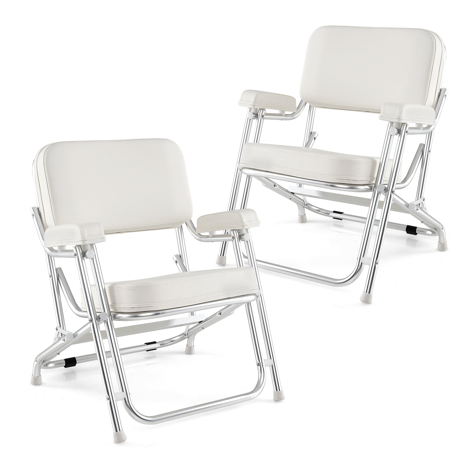 Portable Aluminum Boat Deck Beach Chair, Cushioned Seat, White Water Sports at Gallery Canada