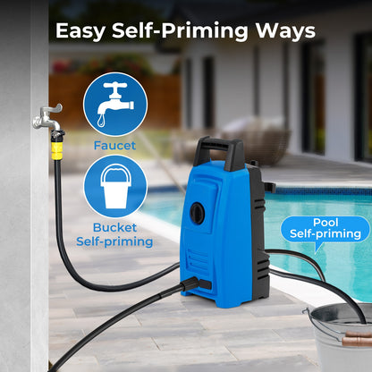 1900 PSI 1.8 GPM Electric Pressure Washer, 4 Quick Connect Nozzles, Blue Washing Machines at Gallery Canada