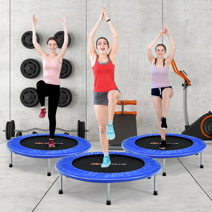 36 Inch Mini Folding Trampoline, Portable Fitness Rebounder, Blue Trampolines at Gallery Canada