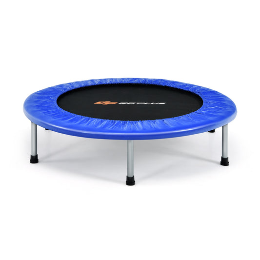 36 Inch Mini Folding Trampoline, Portable Fitness Rebounder, Blue Trampolines Blue at Gallery Canada